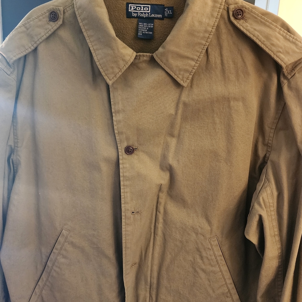 Vintage Ralph Lauren Polo Key West Khaki Green Embroidered Jacket Mens XL - Picture 10 of 12